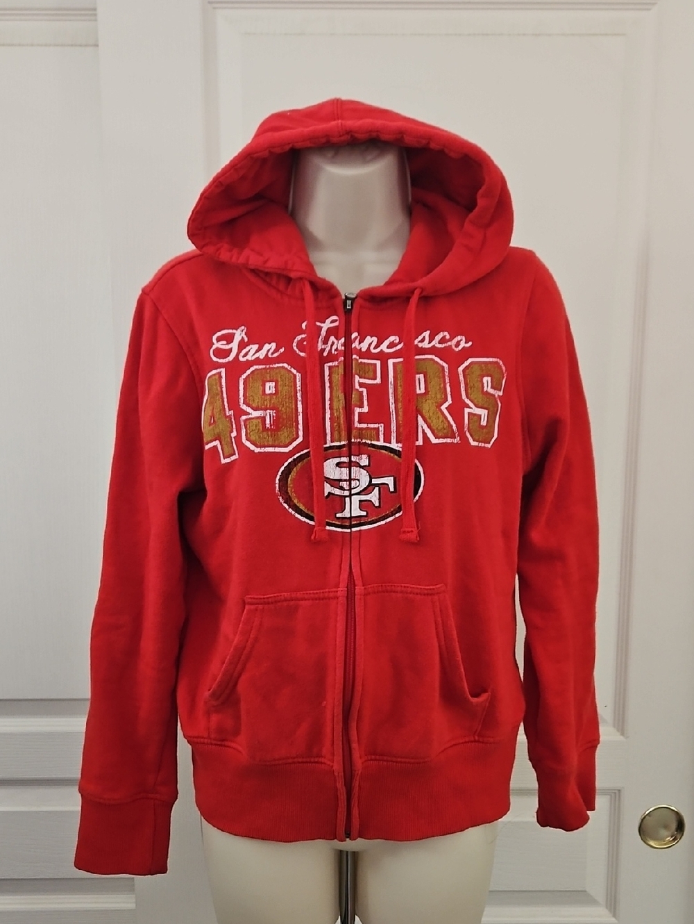 NFL Team Apparel | San Francisco 49ers Red Zip Hoodie Woman's Size M.